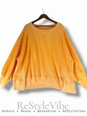 AMERICAN EAGLE Women’s Size M Shirt Top Waffle Knit Oversized Style Lived-In